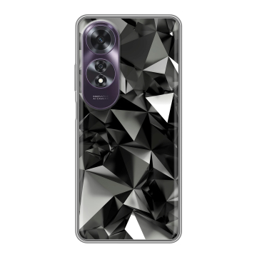 Силиконовый чехол на OPPO A60 с принтом Черные кристаллы
