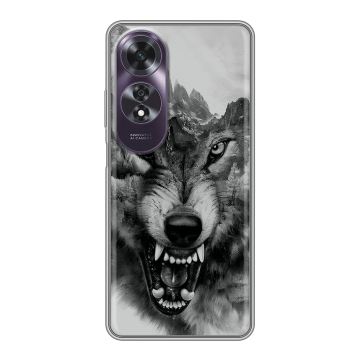 Силиконовый чехол на OPPO A60 с принтом Волк