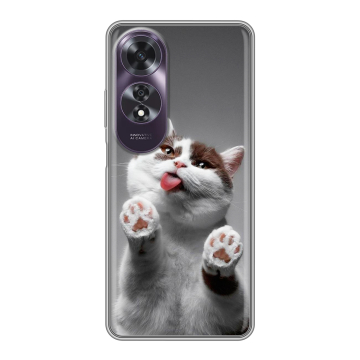 Силиконовый чехол на OPPO A60 с принтом Коты