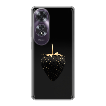 Силиконовый чехол на OPPO A60 с принтом Черная клубника