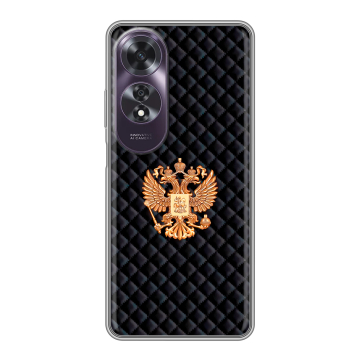 Силиконовый чехол на OPPO A60 с принтом Герб России принт
