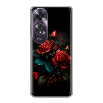 Силиконовый чехол на OPPO A60 с принтом Розы красные