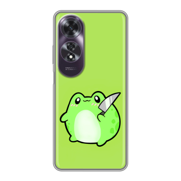 Силиконовый чехол на OPPO A60 с принтом Лягушенок Силиконовый чехол на OPPO A60 с принтом Лягушенок