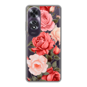 Силиконовый чехол на OPPO A60 с принтом Розы Силиконовый чехол на OPPO A60 с принтом Розы