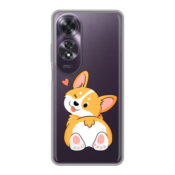 Силиконовый чехол на OPPO A60 с принтом Корги Силиконовый чехол на OPPO A60 с принтом Корги