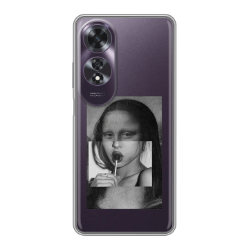 Силиконовый чехол на OPPO A60 с принтом Мона Лиза Силиконовый чехол на OPPO A60 с принтом Мона Лиза