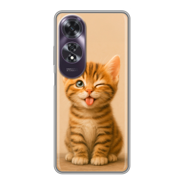 Силиконовый чехол на OPPO A60 с принтом котенок Силиконовый чехол на OPPO A60 с принтом котенок