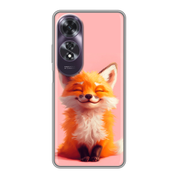 Силиконовый чехол на OPPO A60 с принтом милая лиса