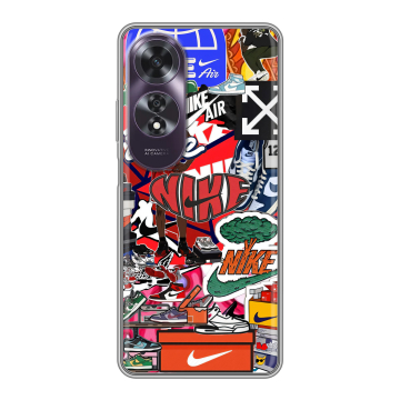Силиконовый чехол на OPPO A60 с принтом Найк Nike яркий Силиконовый чехол на OPPO A60 с принтом Найк Nike яркий