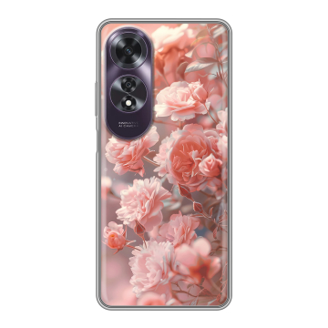 Силиконовый чехол на OPPO A60 с принтом Розовые розы Силиконовый чехол на OPPO A60 с принтом Розовые розы