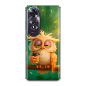 Силиконовый чехол на OPPO A60 с принтом сова