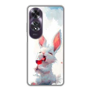 Силиконовый чехол на OPPO A60 с принтом кролик зайчик Силиконовый чехол на OPPO A60 с принтом кролик зайчик