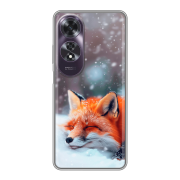 Силиконовый чехол на OPPO A60 с принтом лиса Силиконовый чехол на OPPO A60 с принтом лиса