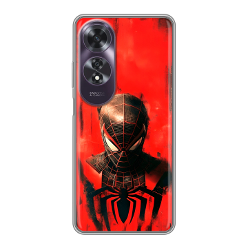 Силиконовый чехол на OPPO A60 с принтом человек паук spiderman