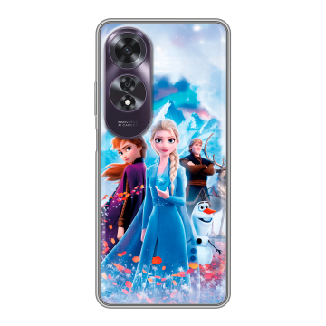 Силиконовый чехол на OPPO A60 с принтом Холодное сердце Frozen