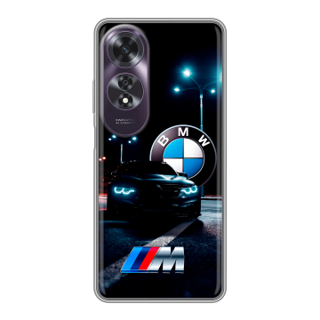 Силиконовый чехол на OPPO A60 с принтом БМВ BMW