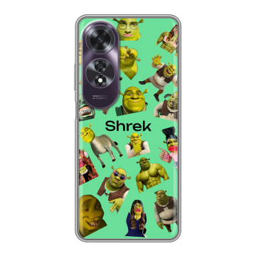 Силиконовый чехол на OPPO A60 с принтом Шрек Shrek
