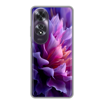 Силиконовый чехол на OPPO A60 с принтом женский цветы