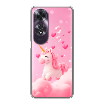 Силиконовый чехол на OPPO A60 с принтом Единорог