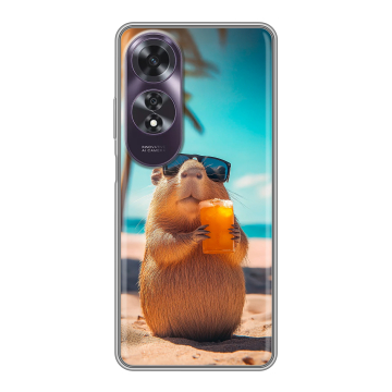 Силиконовый чехол на OPPO A60 с принтом Капибара Силиконовый чехол на OPPO A60 с принтом Капибара