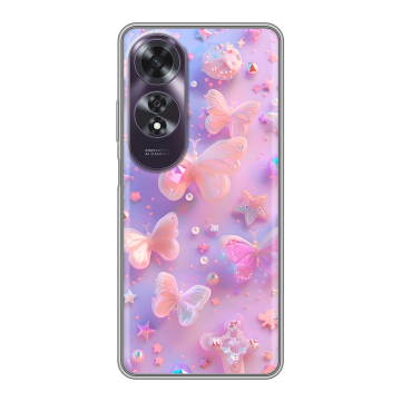 Силиконовый чехол на OPPO A60 с принтом Бабочки Силиконовый чехол на OPPO A60 с принтом Бабочки