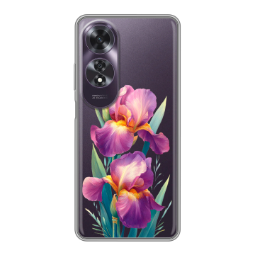 Силиконовый чехол на OPPO A60 с принтом Цветы орхидеи