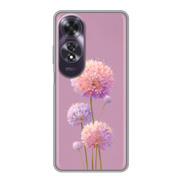 Силиконовый чехол на OPPO A60 с принтом Цветы