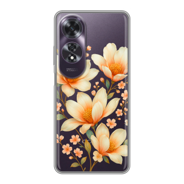 Силиконовый чехол на OPPO A60 с принтом Цветы
