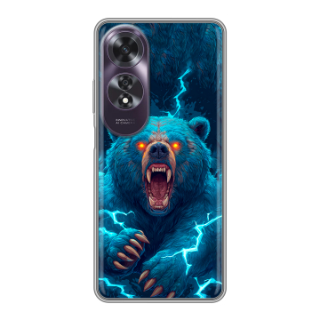 Силиконовый чехол на OPPO A60 с принтом Медведь