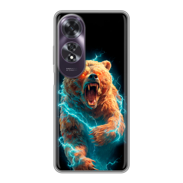Силиконовый чехол на OPPO A60 с принтом Медведь