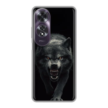 Силиконовый чехол на OPPO A60 с принтом Волк