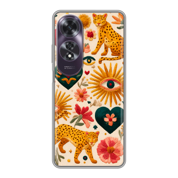 Силиконовый чехол на OPPO A60 с принтом Модный принт