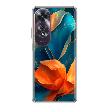Силиконовый чехол на OPPO A60 с принтом Цветы