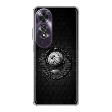 Силиконовый чехол на OPPO A60 с принтом Герб Флаг СССР Силиконовый чехол на OPPO A60 с принтом Герб Флаг СССР