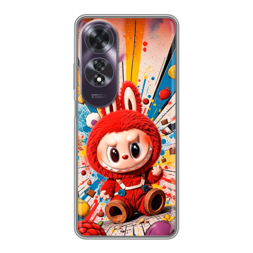 Силиконовый чехол на OPPO A60 с принтом Labubu Лабубу