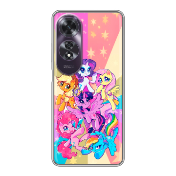 Силиконовый чехол на OPPO A60 с принтом My little pony Дружба чудо