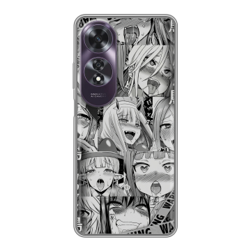 Силиконовый чехол на OPPO A60 с принтом Ahegao Ахегао Аниме