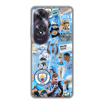 Силиконовый чехол на OPPO A60 с принтом Man City Манчестер Сити