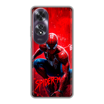 Силиконовый чехол на OPPO A60 с принтом Spiderman Человек паук