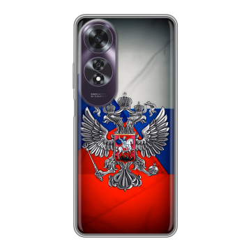 Силиконовый чехол на OPPO A60 с принтом Флаг России