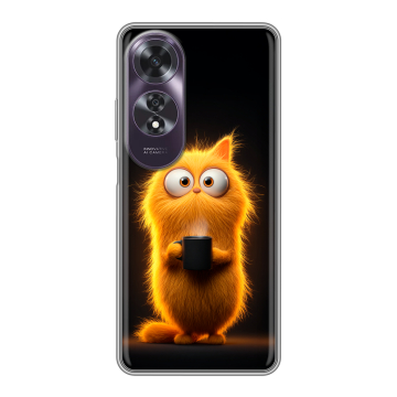 Силиконовый чехол на OPPO A60 с принтом Смешной кот Силиконовый чехол на OPPO A60 с принтом Смешной кот