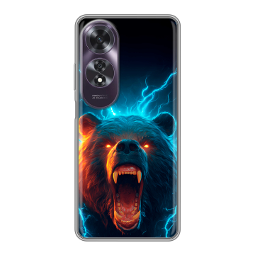 Силиконовый чехол на OPPO A60 с принтом Медведь