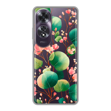 Силиконовый чехол на OPPO A60 с принтом женский