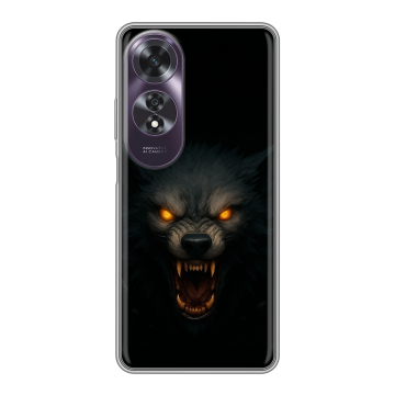 Силиконовый чехол на OPPO A60 с принтом Волк