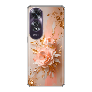 Силиконовый чехол на OPPO A60 с принтом женский