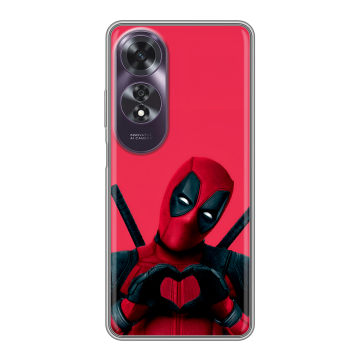 Силиконовый чехол на OPPO A60 с принтом Дедпул Deadpool Силиконовый чехол на OPPO A60 с принтом Дедпул Deadpool