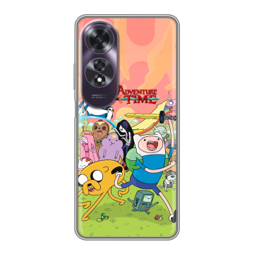 Силиконовый чехол на OPPO A60 с принтом Adventure time Время приключений