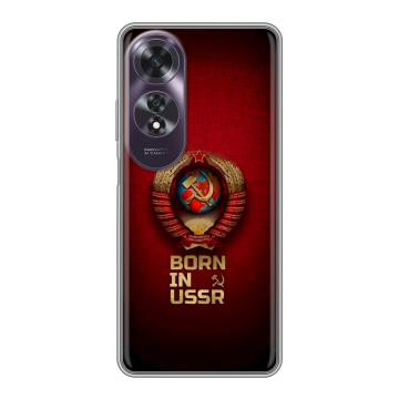 Силиконовый чехол на OPPO A60 с принтом Флаг Герб СССР