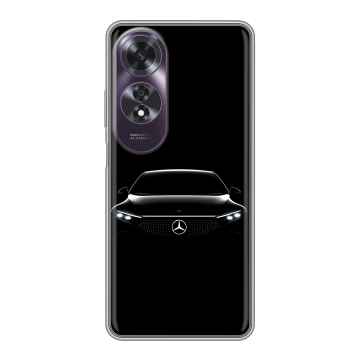 Силиконовый чехол на OPPO A60 с принтом Mercedes Мерседес