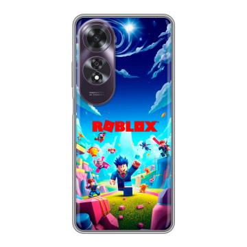Силиконовый чехол на OPPO A60 с принтом Roblox Роблокс Силиконовый чехол на OPPO A60 с принтом Roblox Роблокс